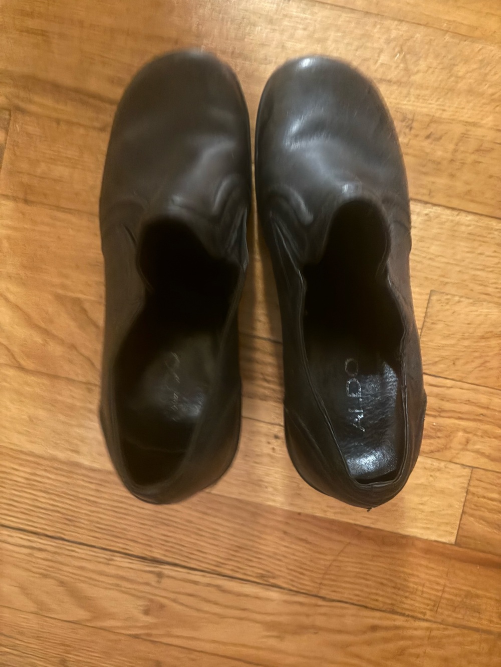 Aldo Black Leather Slip-On Loafers